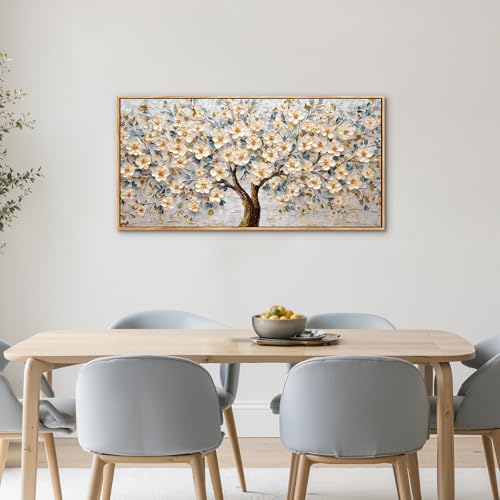 SERIMINO Modern Living Room Decoration Frames, Large Decorative Canvas, Decorative Prints Tree of Life, Flower Paintings, Nature Room, Bedroom, Dining Room, Hallway, 50 x 100 cm
