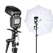 Selens H-Type Camera Flash Bracket 180°Swivel Mount Umbrella Holder with 1/4