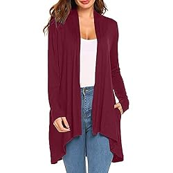 Womens Chunky Sweater Black Cardigan for Women