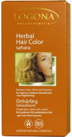 Logona Kosmetik: Pure Vegetable Hair Color Powders Sahara Pure 3.5 oz