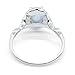 Blue Apple Co. Art Deco Antique Style Wedding Engagement Ring Oval Round Simulated Cubic Zirconia 925 Sterling Silver