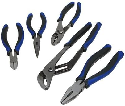 5 Piece Plier Set with Ergonomic Handles-2PK