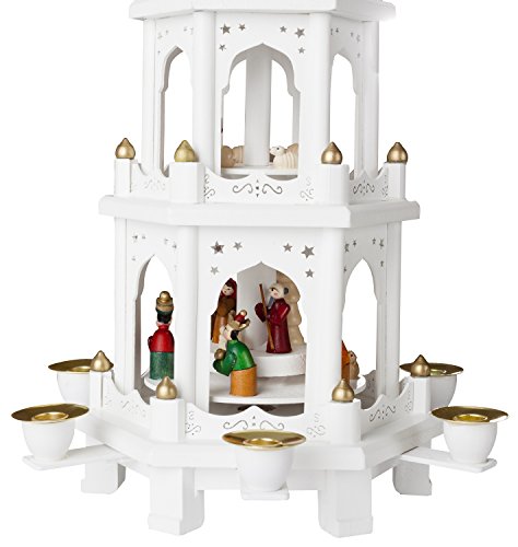 3 BRUBAKER+Christmas+Pyramid+Nativity+Carousel
