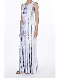 TIENDA DORDOR Maxi vestido de mujer sin mangas, con bolsillos casuales, plisado