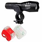 Refun LED 2000 Lumen Super Light Cree T6 Bike Bicycle Head Light with One 360 Degree Rotation Holder , High Quality Waterproof Cycling Headlight Torch for Mountain Kids Street Bicycle Safety