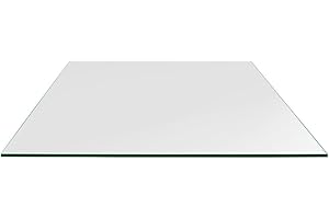 Dulles Glass 24 x 36 Rectangle Glass Table Top - Tempered- 1/4" Thick - Flat Polished Glass - Eased Corners