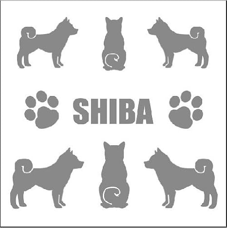 Amazon Co Jp エブリーペット ミニシルエット犬ステッカー シルバー