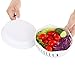 Salad Cutter Bowl 60 Seconds, COC-Shop Food Grade Multifunctional Vegetables Fruits FDA Fast Fresh Salad Maker with Cutting Board and Strainer - Dual Use Chopper (One Size, White)