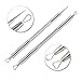 Blackhead Remover Tool kit 5pcs Professional Stainless Steel Pimple Comedone Extractor Curved Tweezers Kit with Metal Case,Treatment for Whitehead Acne by Lemoncy