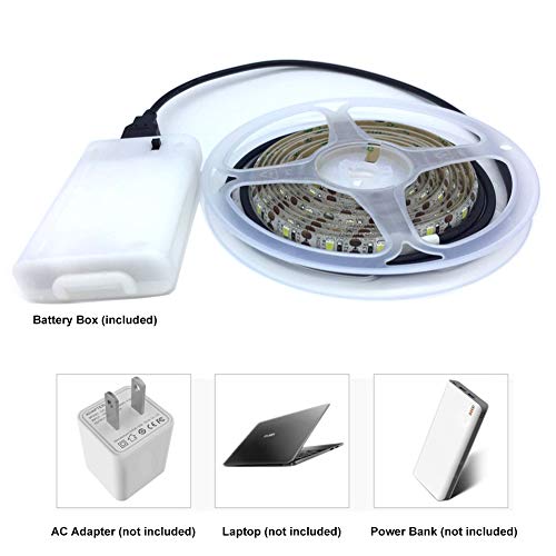 Heweiyun LED Strip Lights Battery Powered Waterproof USB Flexible