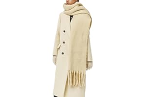 OUNIYA Big Chunky Plaid Scarf Colorful Checked Oversized Thick Scarves Soft Large Cashmere Wool Winter Warm Blanket Women