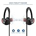 Hussar Bluetooth Headphones, Wireless Sports Earphones with Mic, IPX7 Waterproof, HD Sound with Bass, Noise Cancelling, Secure Fit, 8 hours playtime for iPhone Android (New Magicbuds)