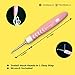 [2nd Gen] Yarn Mania Aiyana Crochet Hooks | Light Up Crochet Hooks with 9 Sizes Interchangeable Aluminum Heads | Ergonomic Curve Shape, Soft Handle and Two Brightness Settings (Light Pink)