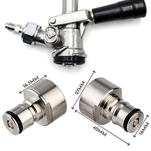 2 Packs Ball Lock Keg Coupler Adapter Sankey to Ball Lock Quick