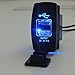 12V Blue LED Dual USB Charger Socket Backlit Rocker Fast Charging Switch for Polaris RZR Ranger 900 1000 Can Am Spyder Truck Nissan Toyota Boat USB Charge