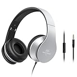 Headphones,Sound Intone Headphones with Microphone On Ear Noise Isolating Headsets for Iphone 6/6s/6 Plus Android Device,Laptop,Tablet(Grey)