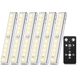 Anbock Under Cabinet Lighting Remote control LED Closet Light Battery Powered Lights Wireless Under Counter Lighting Touch LED Lights Stick on Lights Perfect for Kitchen Stairs Pantry Warm White 3000K