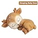 Deer Figurine Cake Topper Mini 3D Resin Deer Statue Desktop Decoration Figurine Crafts 2.8 inch for Girl or Boy First Birthday Baby Shower (Sleeping Baby Deer)