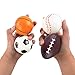 Super Z Outlet Sports Themed Mini Stress Balls Squeeze Foam for Anxiety Relief, Relaxation, Party Favor Toy, Gifts (12 Pack)