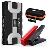 BOKIN 800A Peak 18000mAh Portable Car Jump Starter (up to 6.0L Gas, 5.5L Diesel Engine) Battery Booster Charger-Compact Power Bank for Mobile Devices with Smart USB Port and Charger for Car Battery