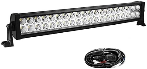SOLCO 24 Inch Light Bar Offroad Spot Flood Combo Led Bar Waterproof Dual Row LED Work Light with Wiring Harness for Truck, 4X4, ATV, Boat, Jeep, 120W - 10,800 Lumens, 3 Year Warranty