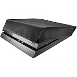 Playstation 4 Dust Cover by Foamy Lizard ® THE ORIGINAL MADE IN U.S.A. TexoShield (TM) premium soft lining PS4 nylon dust guard cover [USPTO PATENT PENDING] with back cable port (Horizontal)