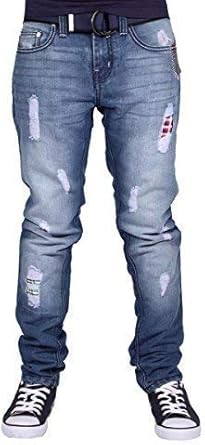 multi patch jeans
