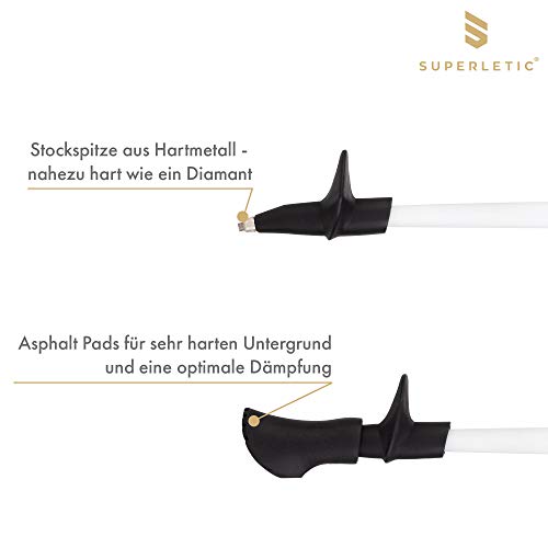 SUPERLETIC Nordic FX Nordic Walking-stokken carbon, Nordic Walking-stokken voor dames en heren, trekkingstokken… - Image 5