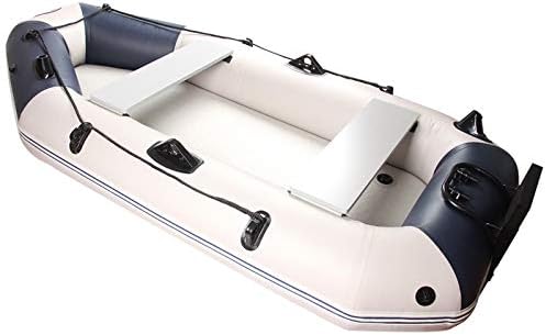Lwieui Kayaks Thickening 0.70mm Clip Net Material Dinghy Assault Boat Kayak Inflatable Fishing Boat Full Inflatable Kayak (Color : White, Size : 230x115x30cm)
