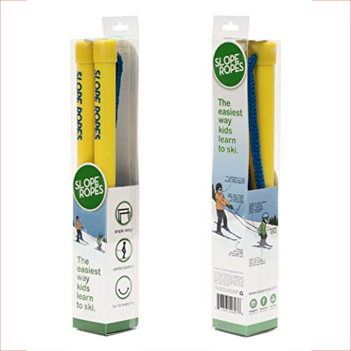 Slope Ropes Kids Ski Trainer | The Easiest Way Kids Learn to Ski. (Yellow/Blue)