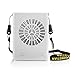 Powshop Portable Necklace Multi-functional Rechargeable Mini Fan 3 Speeds Personal Cooling Fan with 18650 Li-ion Battery & USB Charging & String for Outdoors/Travel/Office (White)