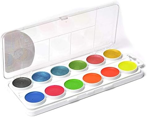Amazon Com Water Colours Tsvetic 24 Colours 12 Water Colours 6 Pearl Water Colours 6 Fluorescent Water Colours Home Kitchen