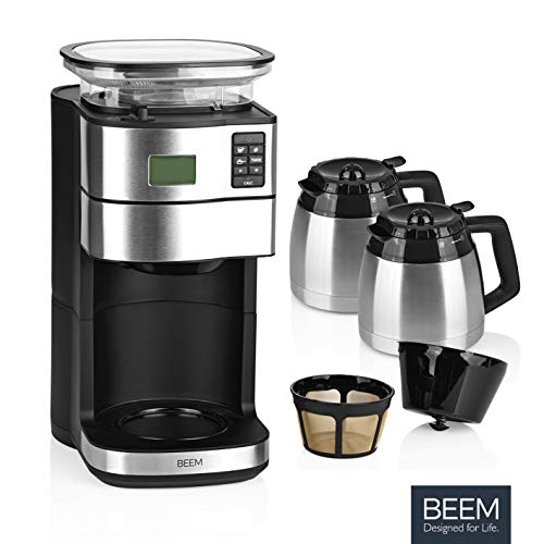 BEEM FRESH-AROMA-PERFECT II Filterkaffeemaschine mit Mahlwerk - Duo Thermo | Edelstahl, 2 Isolierkannen, 24h-Timer, 1… – Bild 8