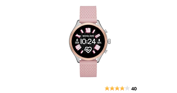 Amazon.com: Michael Kors Access Gen 5 Lexington - Reloj inteligente con  sistema operativo Wear de Google, parlante, medidor de frecuencia cardíaca,  GPS, NFC y notificaciones de teléfono inteligente, Rosado : Electrónica