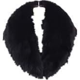 LVCOMEFF Women Real Fox Fur Collar Neckwear Scarf with Clamp Pink White Yellow Red Orange Navy