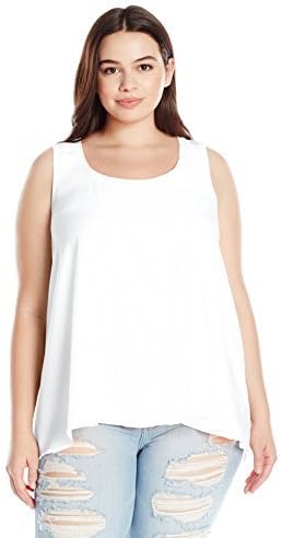 Derek Heart Juniors Plus Size Short Sleeve Racer Back Circle Cut Tank