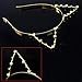 Hip Mall Sweet Fashion Crystal Rhinestone Metal Headwear Punk Hair Wrap Cat Ear Headband Party (Gold)
