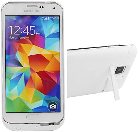 Samsung Galaxy S5 3800mAh Protector con Batería Incluida Cargador Protector Cargador Portable Protector con Soporte de Apoyo (Blanco)