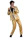Men's Deluxe Elvis Gold Satin Costume