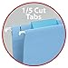 Smead Standard Hanging File Folders, 25 Count, Sky Blue, 1/5-Cut Adjustable Tabs, Letter Size (64068)