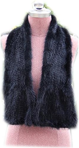 Gegefur 2018 Women's Knitted Mink Scarf Natural Fur Scarf