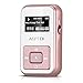 AGPTEK A12 8GB Clip Bluetooth Mp3 Player, Sports Clip Hi-Fi Sound Music Player with FM Radio, 1.1inch OLED, Sweatproof Silicone Case, Support up to 128GB, Rose Gold
