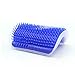 STARROAD-TIM Cat Self Groomer (2 Pack) - Upgrade Wall Corner Scratcher Brush with Catnip, Easy to Clean Cat Hair Brush for All Hair Types, Massage Comb for Cats - Blue