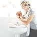 Puj– Hug, Hands-Free Hooded Baby Bath Towel, Thick and Ultra-Soft Baby Towel with Interlocking Tabs, Machine-Washable Hooded Towel for Infants, 30 x 30 inches, White