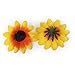Pixnor 100x Artificial Gerbera Daisy Flowers Heads for DIY Wedding Party (Yellow Sunflower)