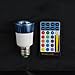RGB Multicolor LED Bulb - 5 Watt PAR16, E26 Base, Remote With 16 Colors and 8 Functions - For Bars, Restaurants, Stage Productions, Media Rooms and More