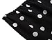 MeiC Women's Scoop Neck Long Sleeve Chiffon Blouse Top Medium Black Polka Dot_2