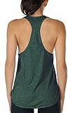 icyzone Workout Tank Tops for Women - Athletic Yoga Tops, Racerback Running Tank Top (M, Army)