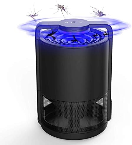 AUZKIN Intelligent Control Killer Indoor Insect Trap, Fruit, Gnat, Mosquito Zapper The Little Flying Bugs-USB Powered, UV Light, Built-in Suction Fan-Child Safe, Non-Toxic …, Black