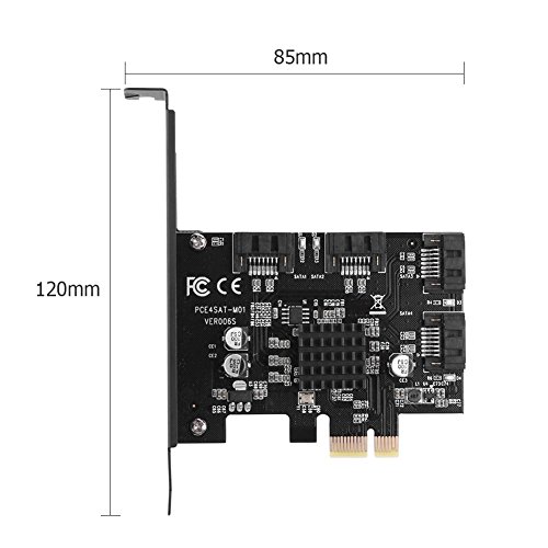 Expansion Controller Card PCI-E PCI-Express to SATA3.0 SATA III Converter 4-Port 6G Expansion Controller Card Adapter IPFS